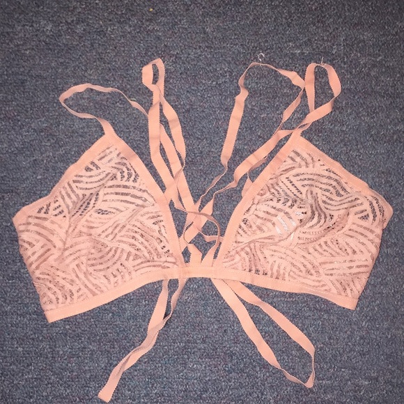 For Love And Lemons Other - For Love and Lemons strappy pink bra